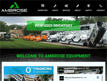 Tablet Screenshot of ambroseequipment.com